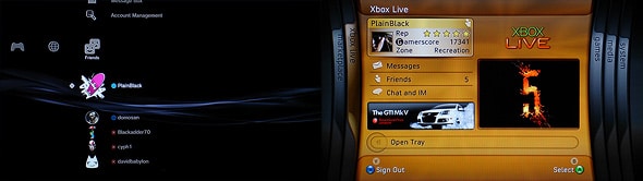 XrossMediaBar (XMB) vs Dashboard