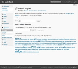 WordPress 2.7 Add New Plugins Screen